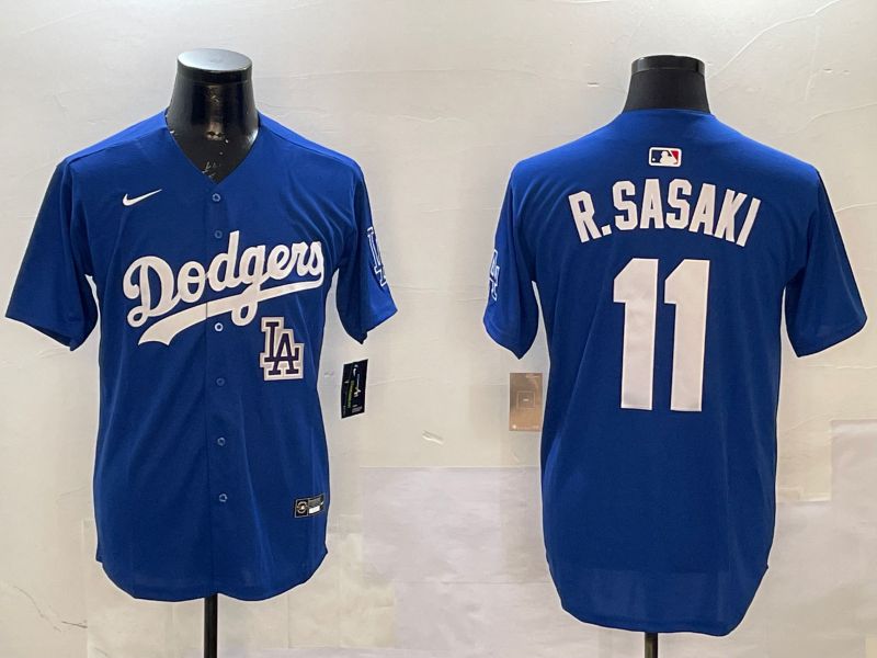 Men Los Angeles Dodgers 11 R.Sasaki Blue Fashion Game 2025 Nike MLB Jersey style 1